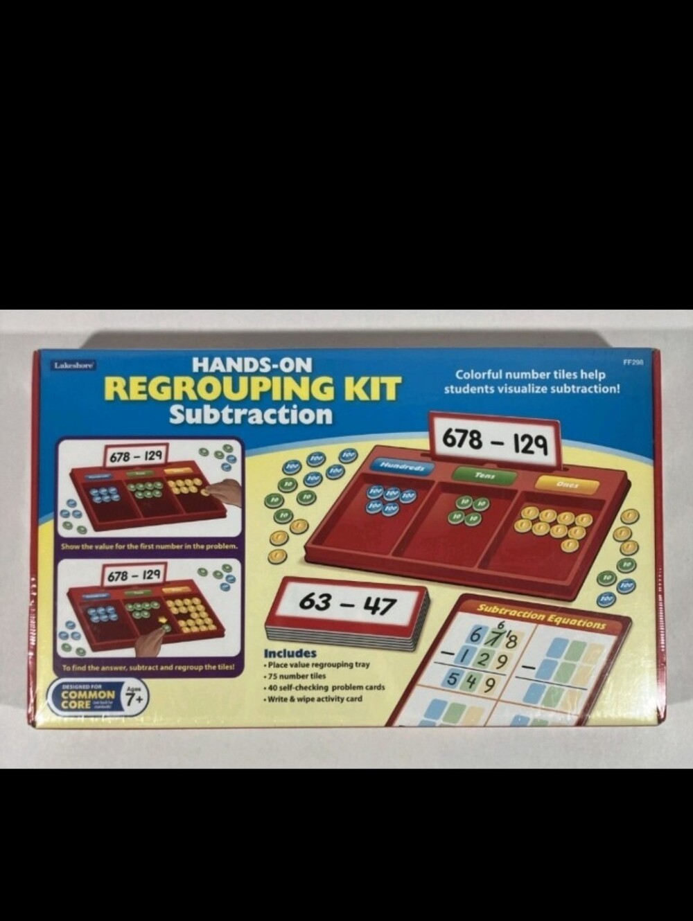Lakeshore Hands-On Subtraction Regrouping Kit Item RETAIL $34.99